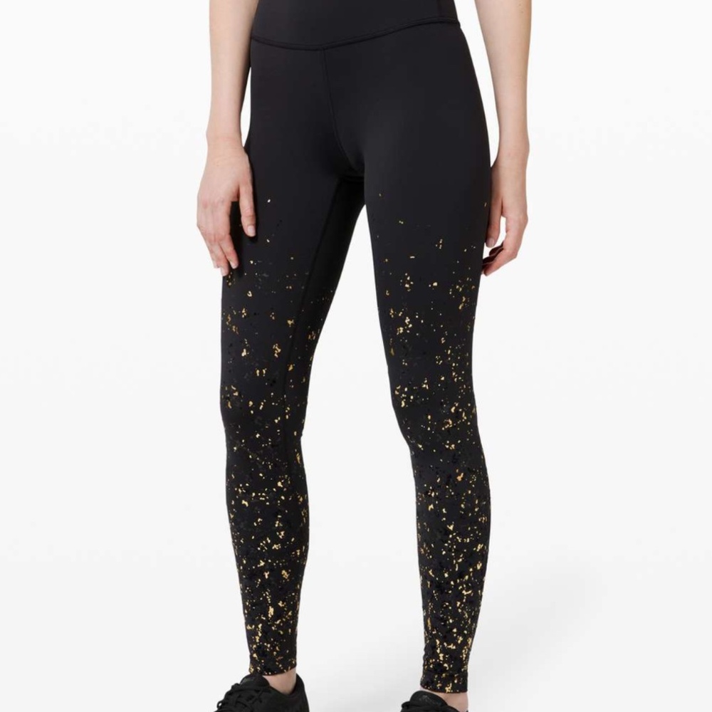Lululemon Speed Wunder Tight *Lunar New Year In Black/Gold